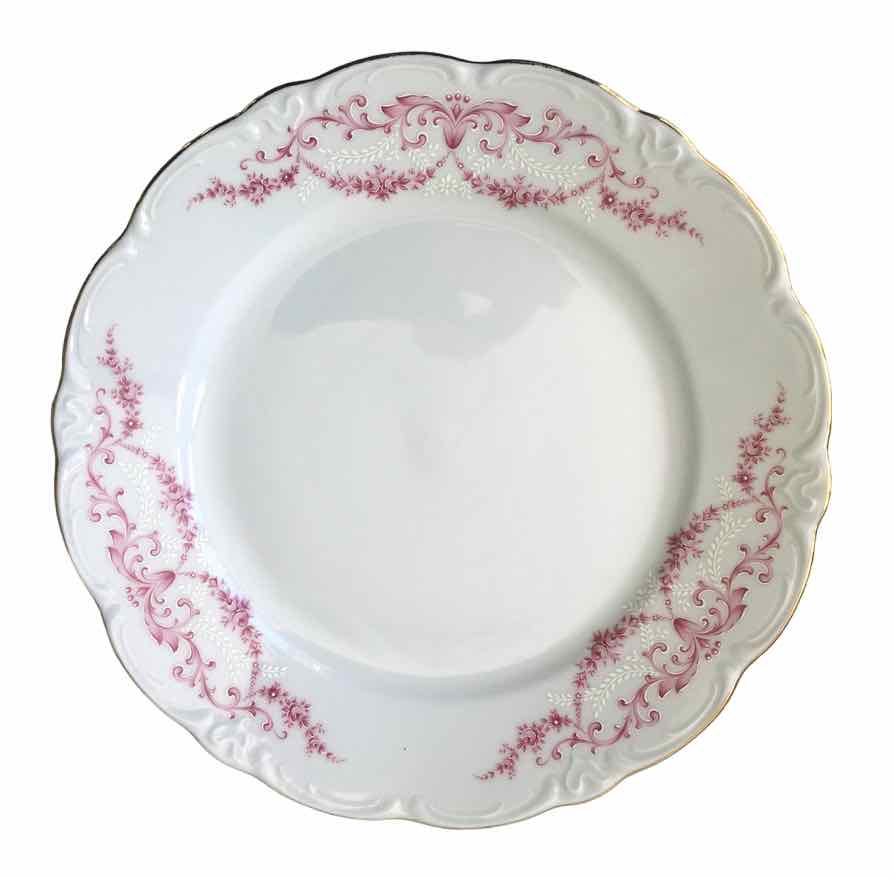 12 assiettes plates en porcelaine