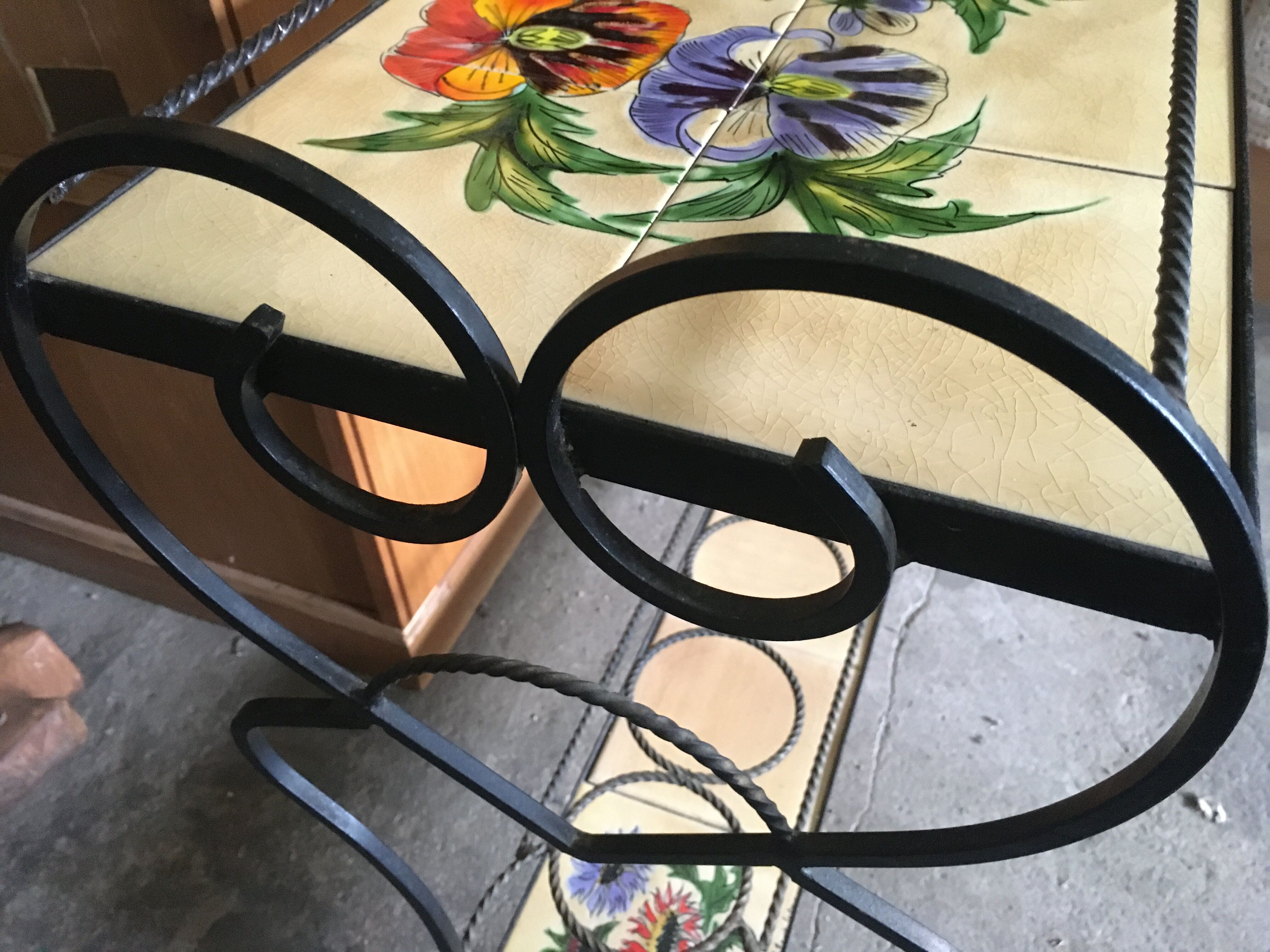 Dessert bar Vallauris ceramic and wrought iron