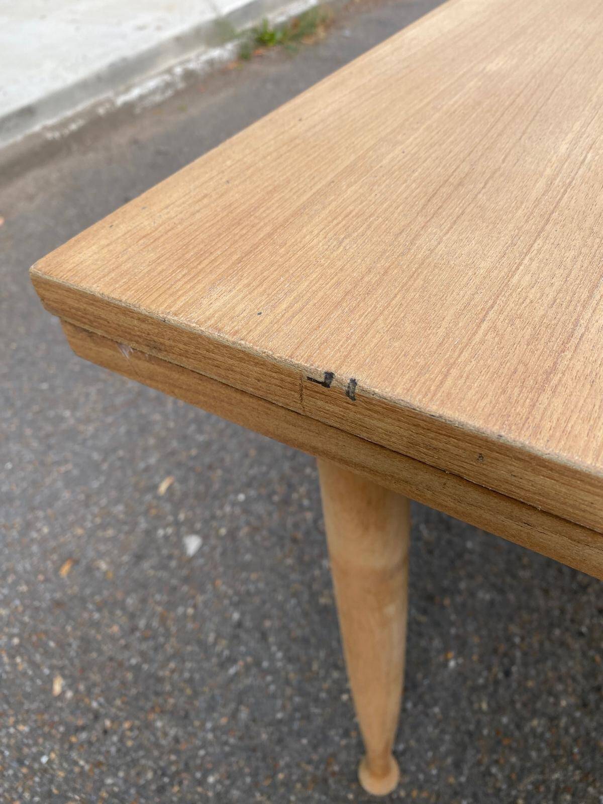 Table à manger scandinave extensible en bois 235cm 1960