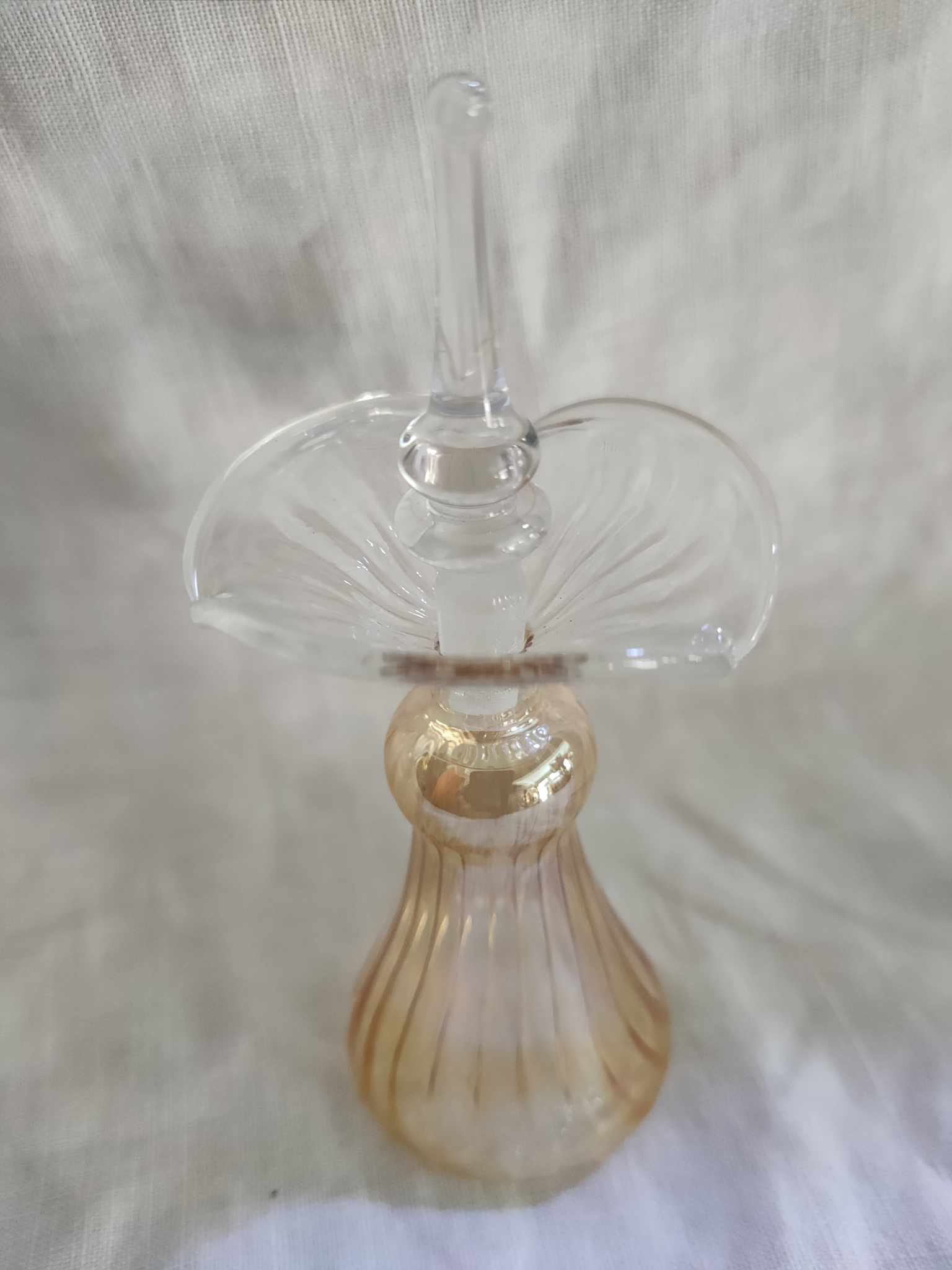 Blown glass perfume bottle
