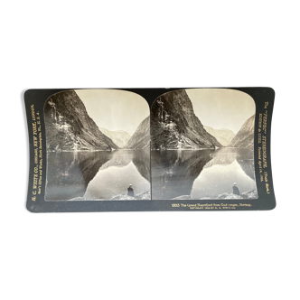 Photographie ancienne stereo, stereograph, luxe albumine 1903 Norvège