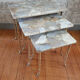 Brass and marble tables