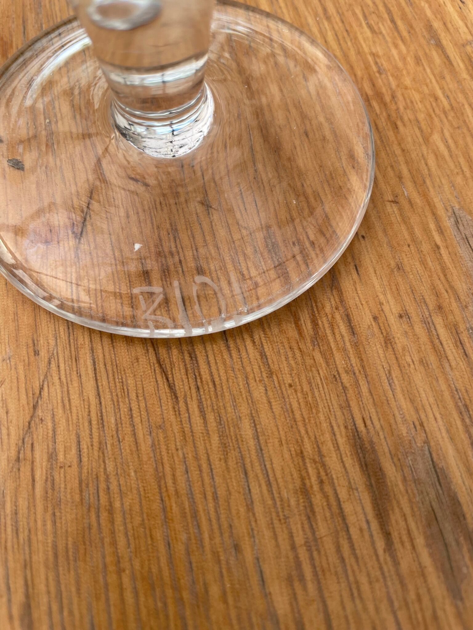 Glass of biot wine glass