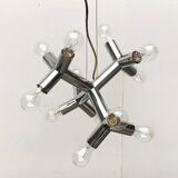 Atomic 12 HL suspension light in Espace style, mid-20th century, Austrian, by J.T. Kalmar, 1960s.