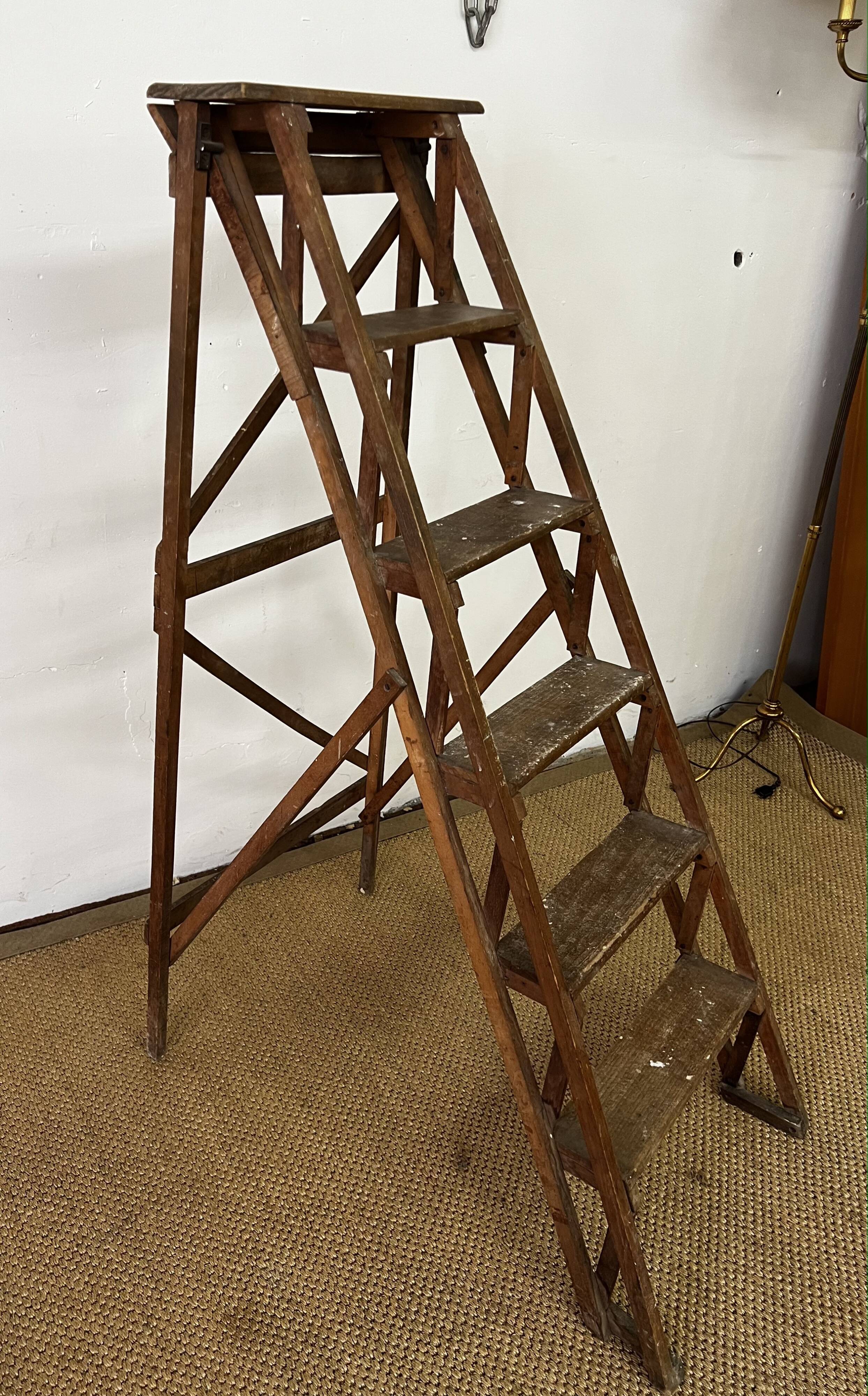Vintage wooden stepladder