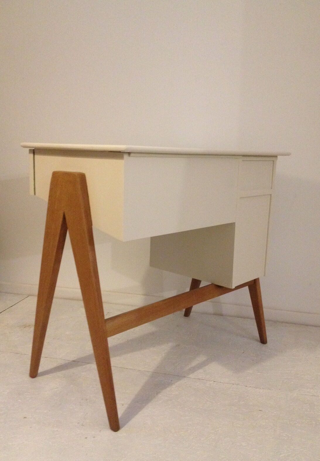 Vintage desk with compass feet