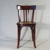 Two Baumann No. 43 bistro chairs from 1950, two-tone