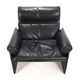 Saporiti Italia leather armchair by Giovanni Offredi, 1970