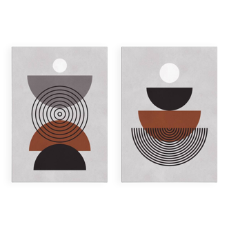 2 geometric art prints. A3 format (29.7x42cm)