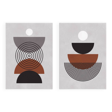 2 impressions d'art géométriques. Format A3 (29,7x42cm)