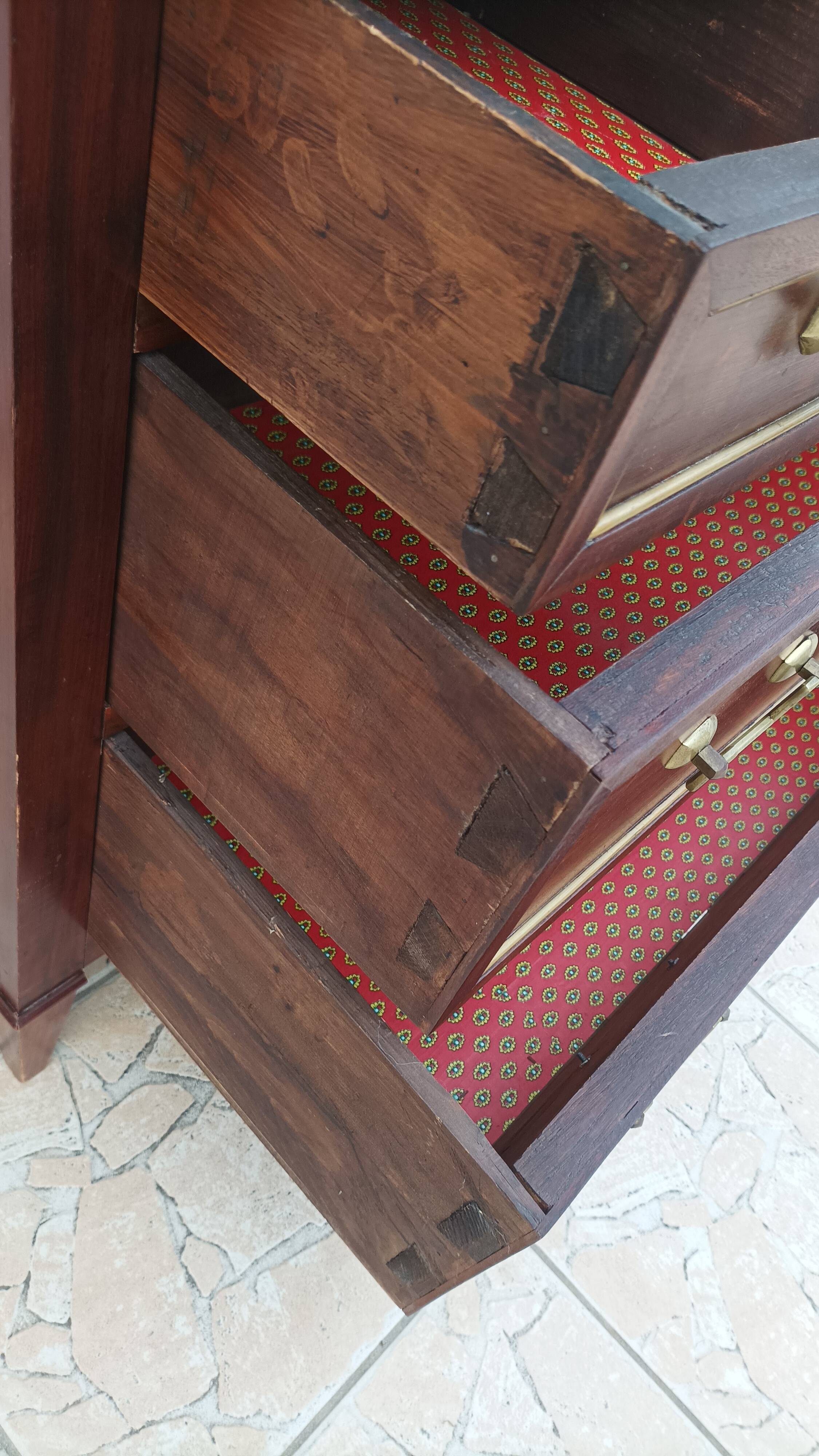 Louis XVI style mahogany chest of drawers