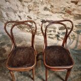Pair of curved wooden chairs by Jacob & Josef Kohn, Vienna circa 1900