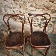 Pair of curved wooden chairs by Jacob & Josef Kohn, Vienna circa 1900