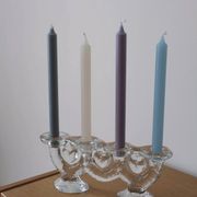 Large glass candle holder by Staffan Gellerstedt | Pukeberg Glasbruk | Sweden
