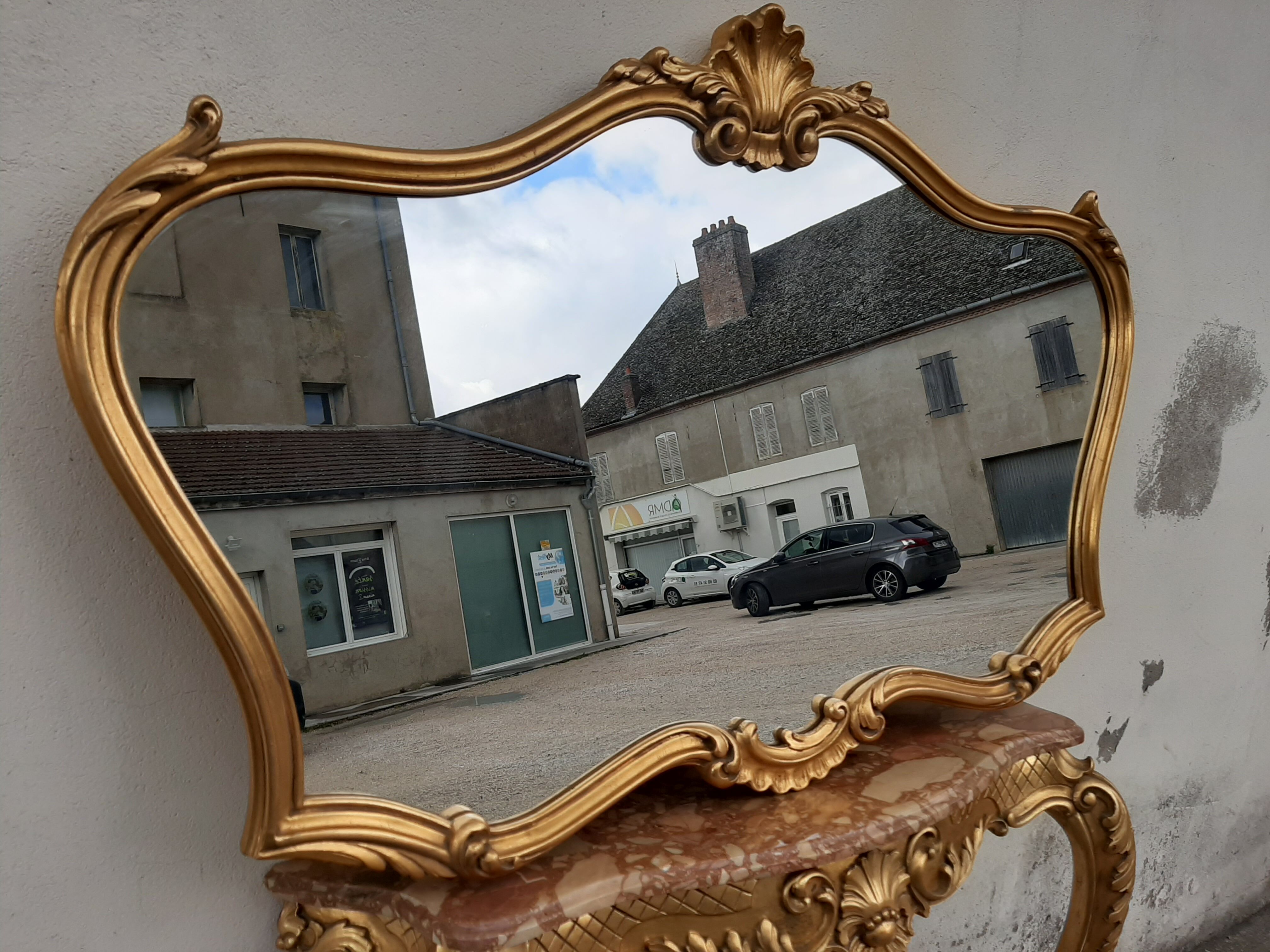 Miroir Baroque style Louis XV coquille