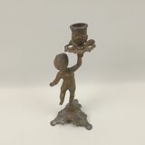 Brass children's candle holder 23cm