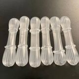 6 Venetian knife holders in blown glass