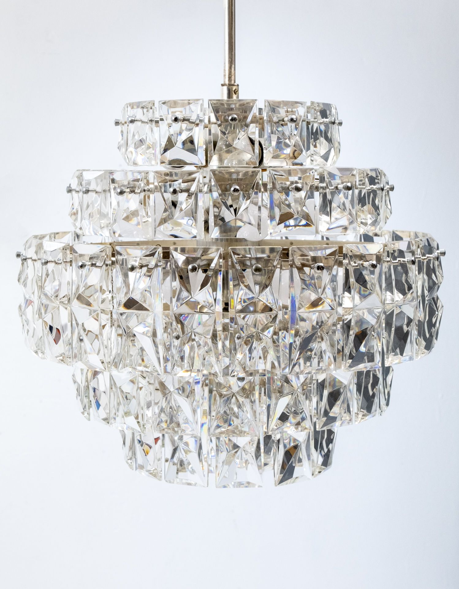 Kinkeldey 6 Tiered Chrystal Chandelier, 1970s