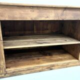 Large old trading counter in solid pine