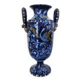 Small blue vase with birds