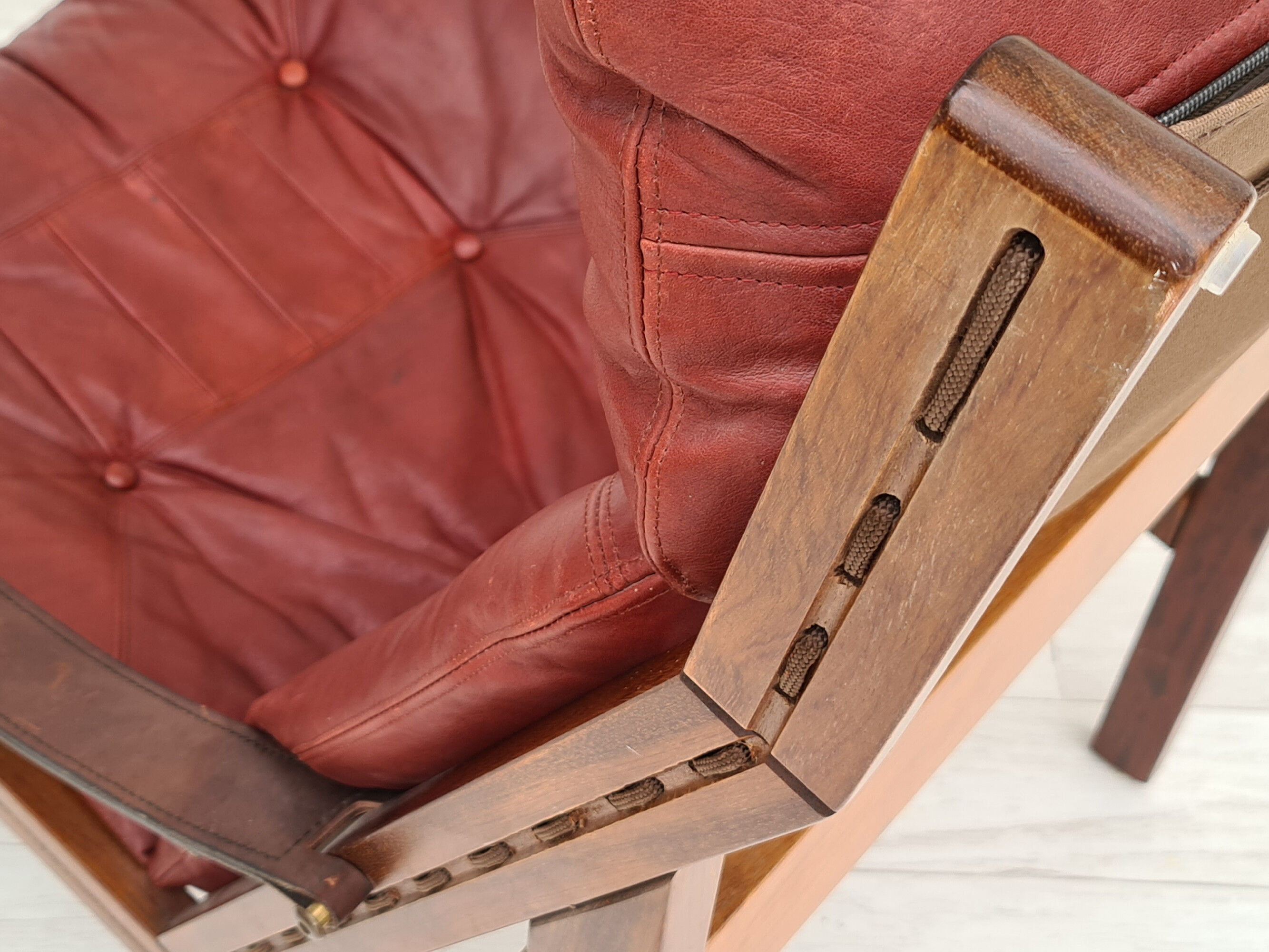Fauteuil, années 70, teck