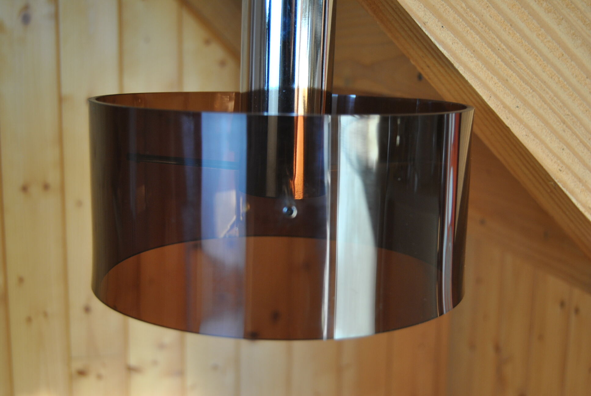 Smoked plexiglass chandelier 1970s