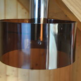 Smoked plexiglass chandelier 1970s