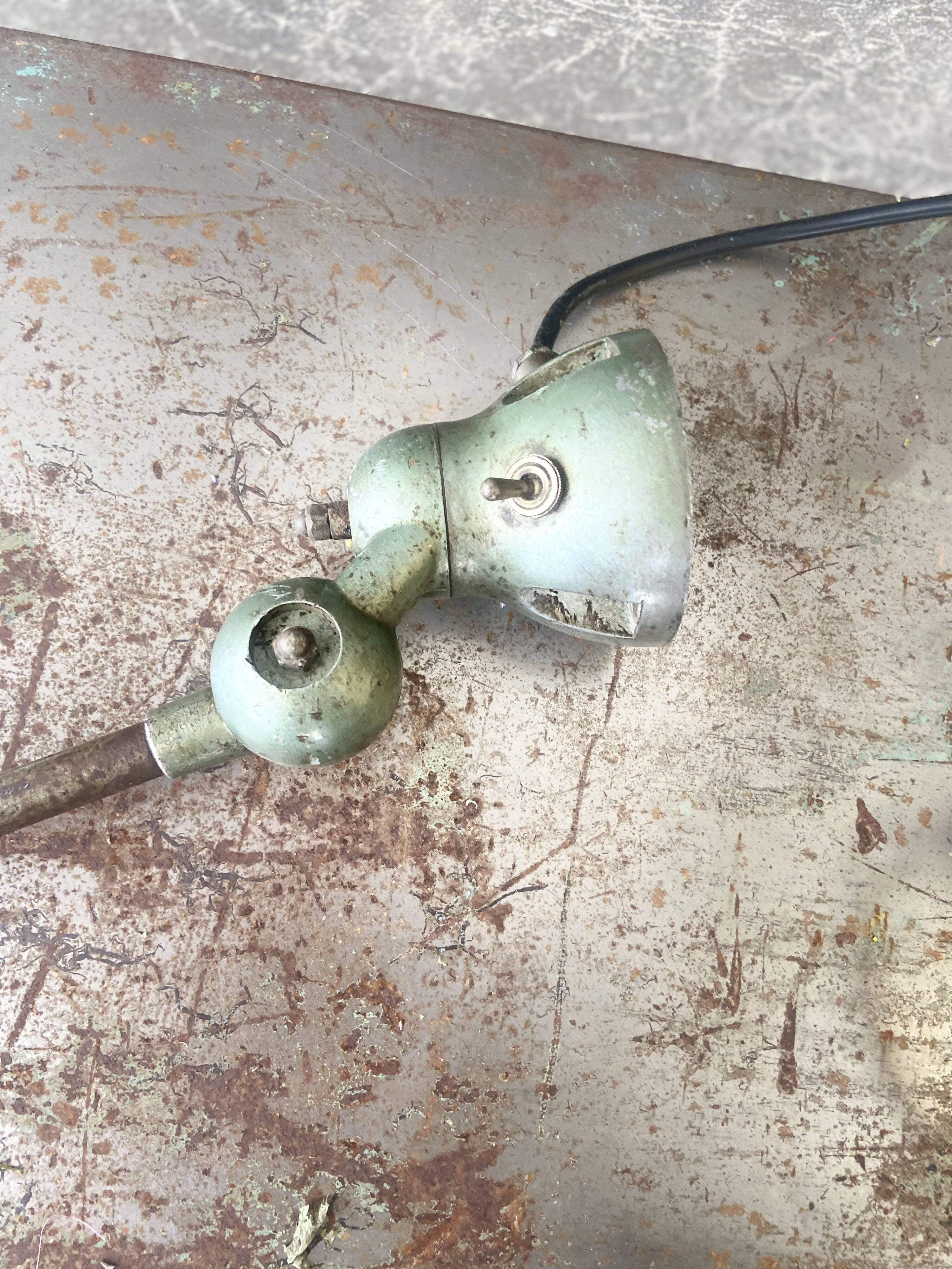 Jielde patinated lamp 1950