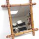 Ancient bamboo/rotin mirror 49 x 43 cm