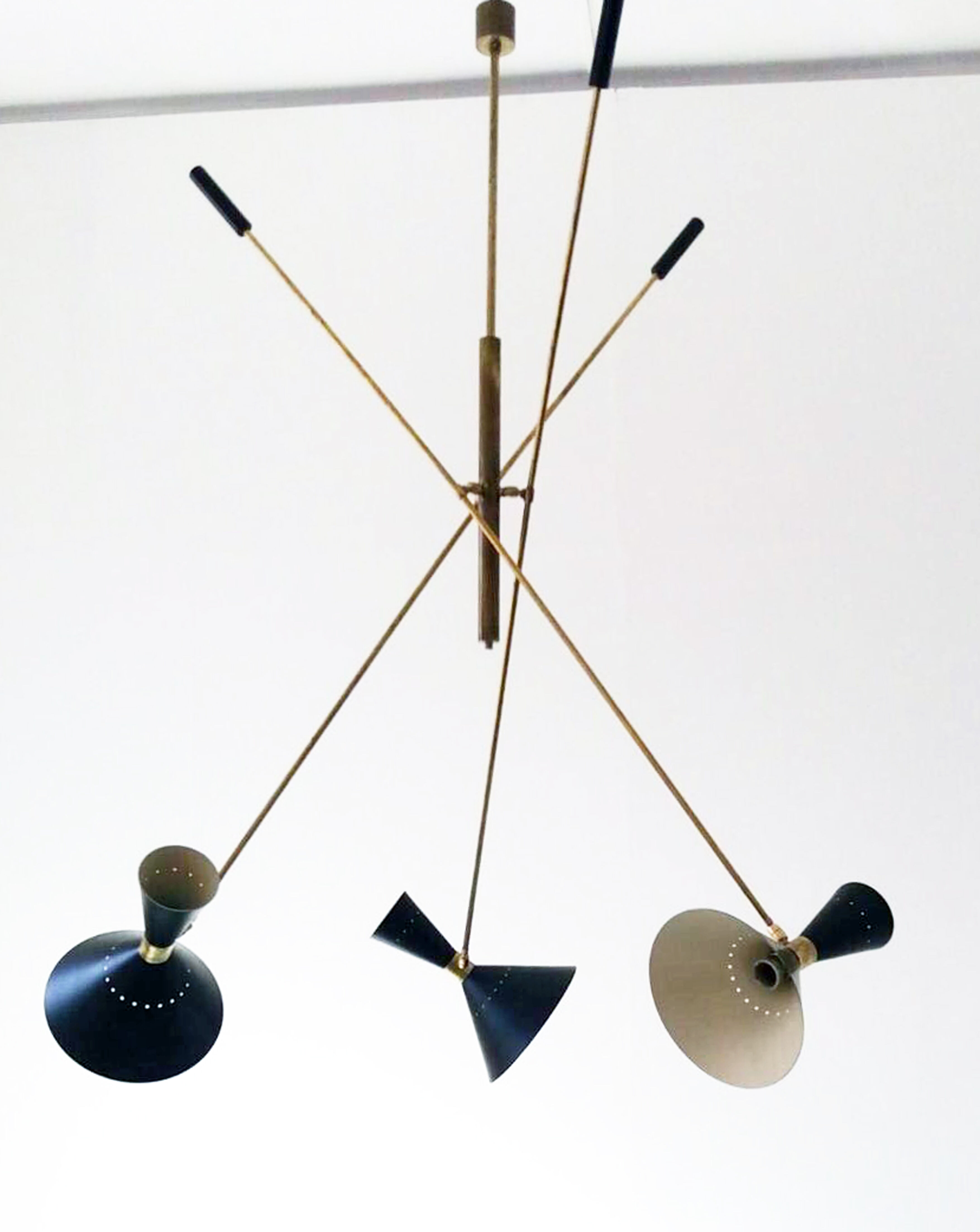 Chandelier in the style of the Italian creations of the 50s.