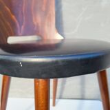 Pair of Dove chairs • Baumann • Black faux leather