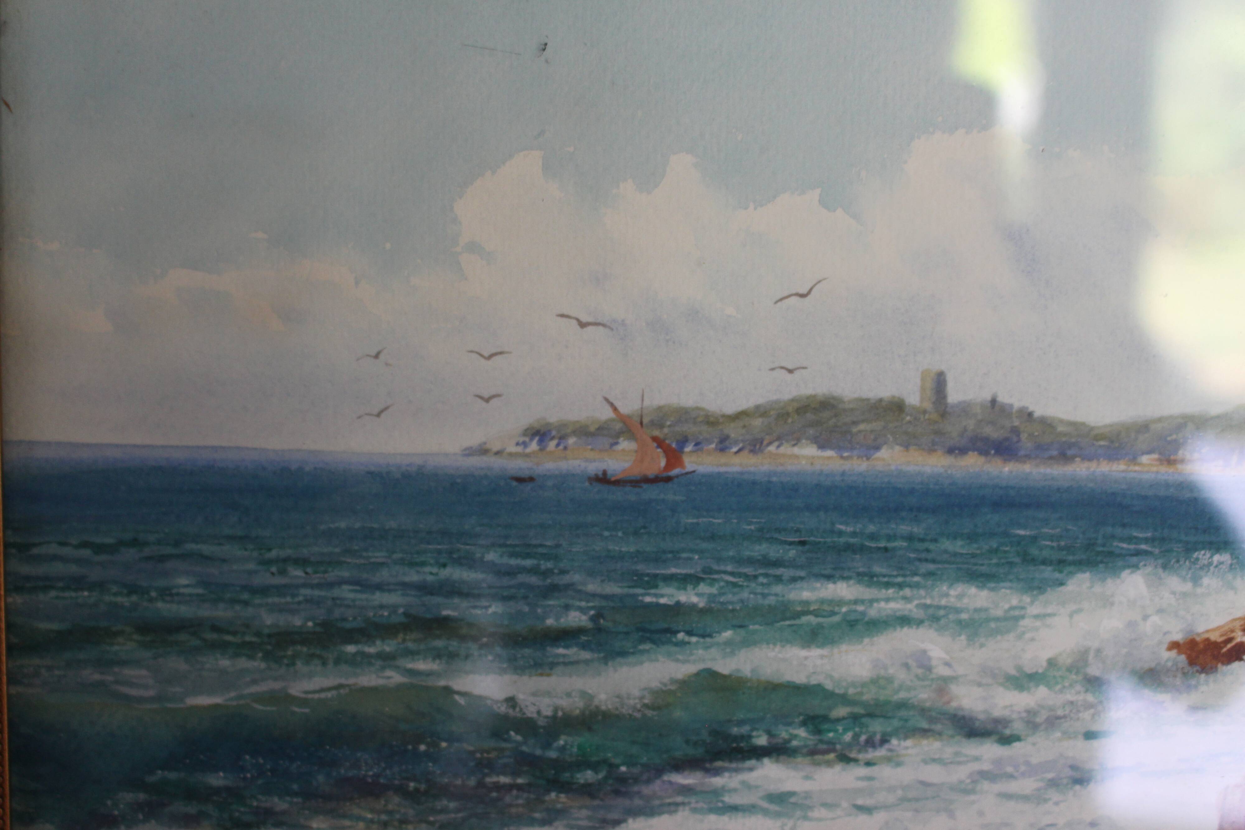 Aquarelle sur carton ou bois épais signée