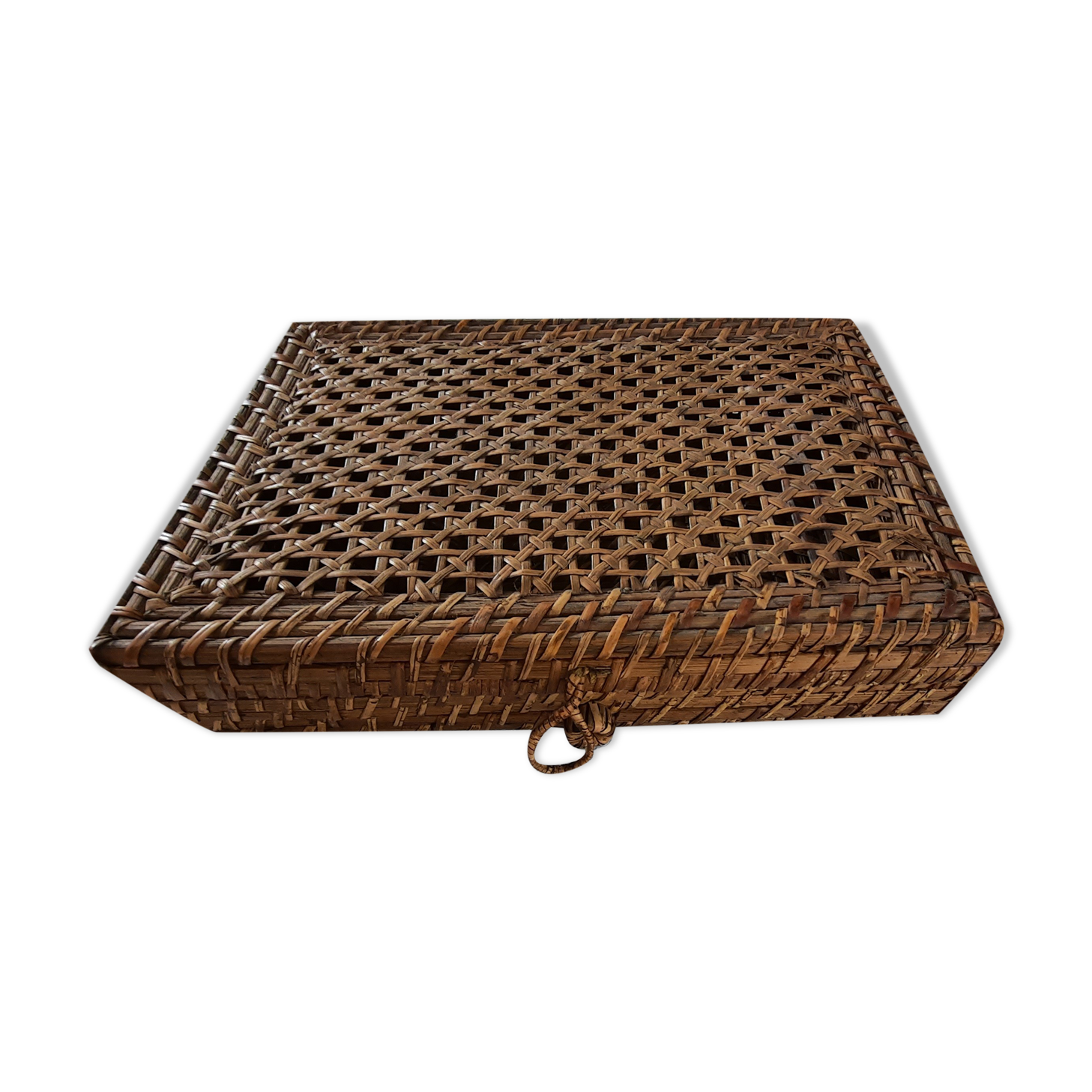 Wicker box and caning