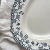 Oval ironstone dish “Hazelnuts” U&C Sarreguemines