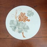 Trivet, earthenware tray, grape pattern