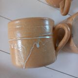 Set of 3 old stoneware cups