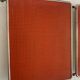 Vintage 1960s red barber triptych mirror Mirbel Paris - 28 x 70 cm