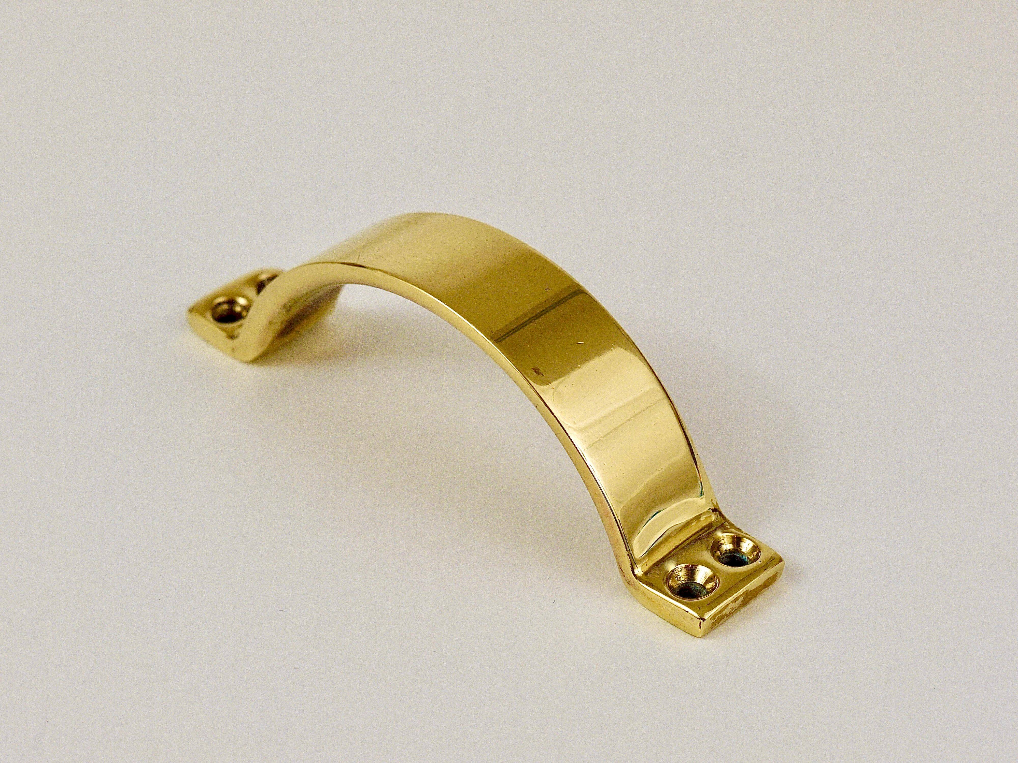 Up to 50 mid-century brass handles for doors, drawers, chests of drawers, Austria, 1950s.