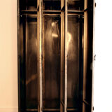 Industrial metal cloakroom 3 doors rounded corners