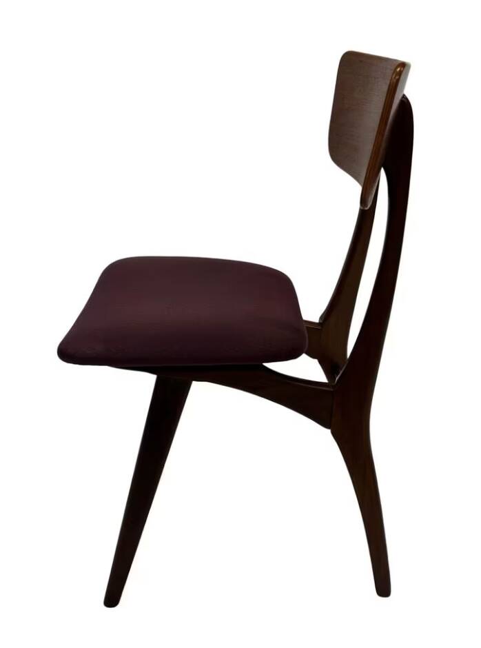 Vintage dining room chairs teak Topform design 60s Louis van Teeffelen