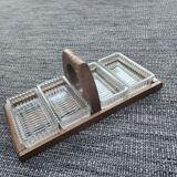 Art Deco wooden and glass servant