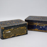 Two boxes metal small butter and coffee Caiffa