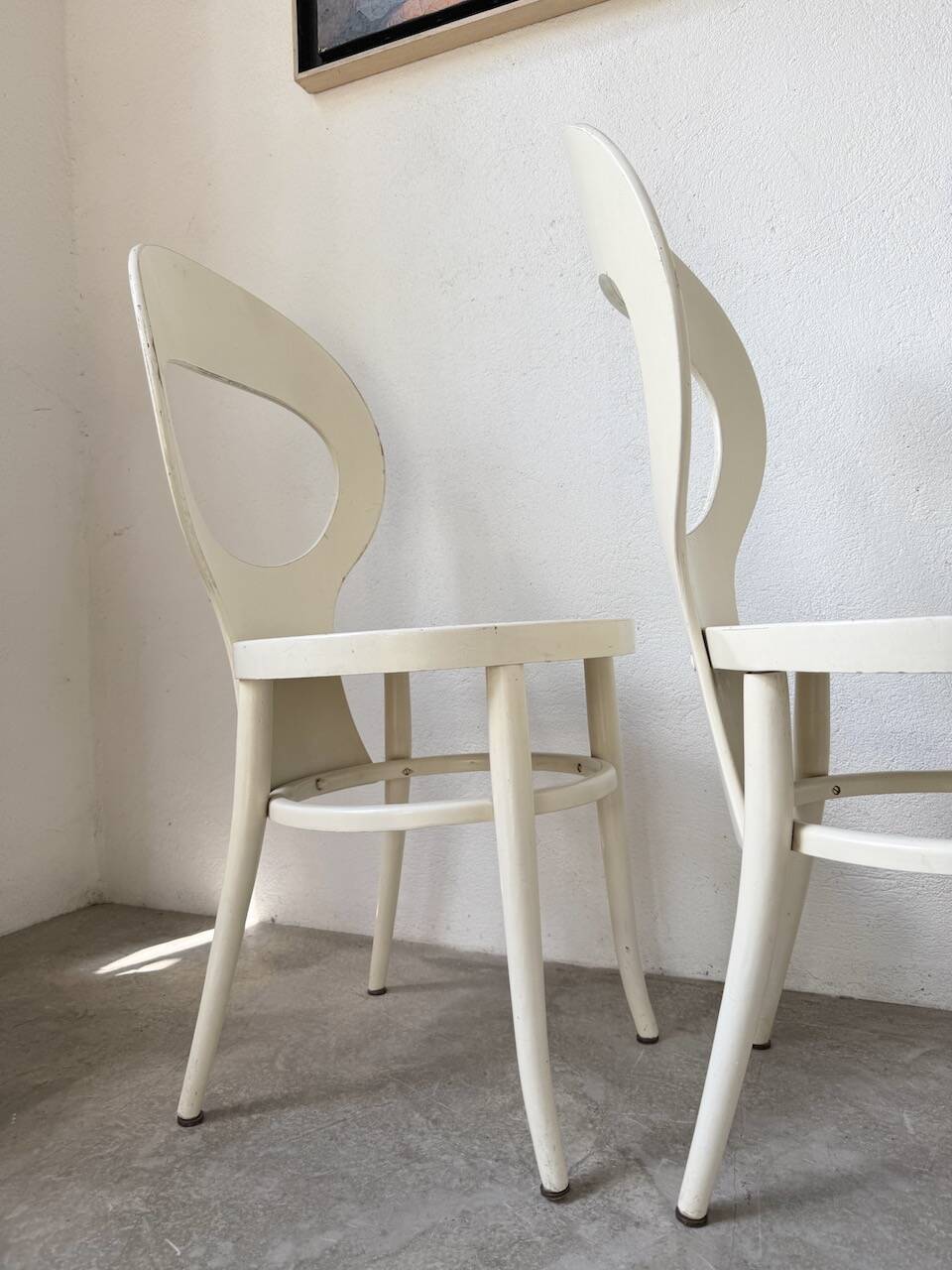 Set of 4 Baumann bistro chairs, Mouette model