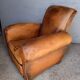 Club leather armchair art deco period 1940