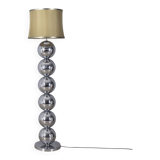 Vintage 1970s floor lamp with chromed metal spheres, Italian design
