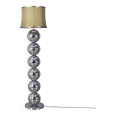 Lampadaire vintage des années 1970 avec sphères en métal chromé, design italien