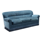 Vintage velvet sofa with spring cushioning, Italian design from the 1950s.