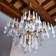 Chandelier gouttes by Venini, 5 arms, murano glass, italy, 1960