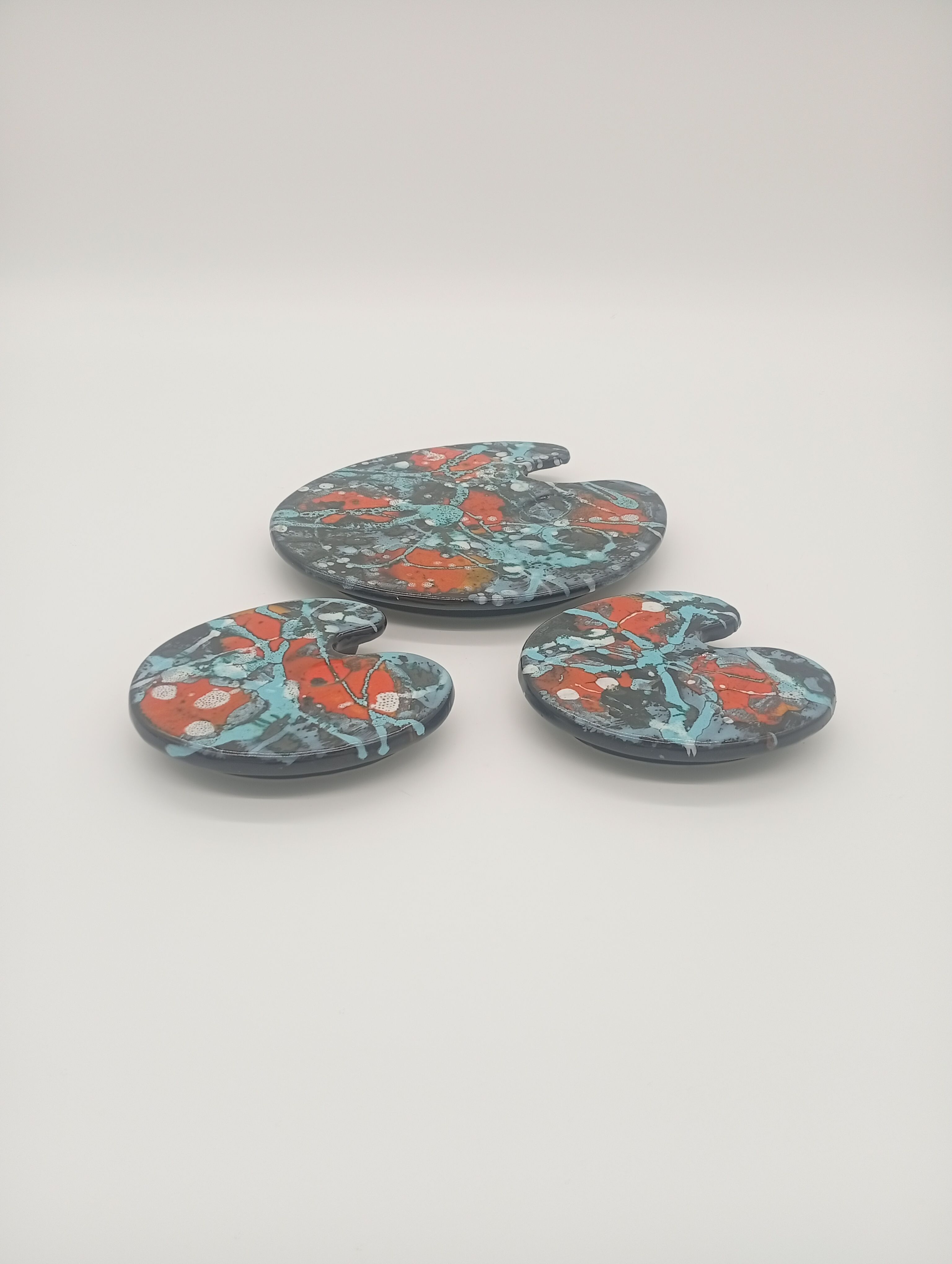 Bottle Coaster Painter's Palette Multicoloured Ceramic Pop