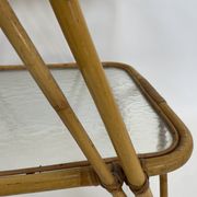 Vintage rattan table side table bamboo rattan 60's